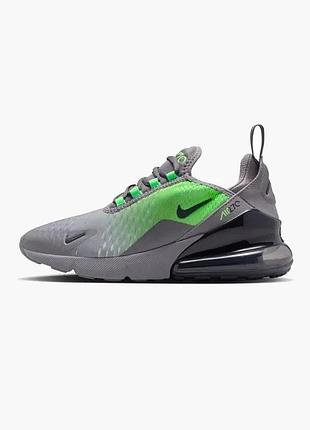Кросівки жіночі nike air max 270 big kids shoes grey/green 943345-046