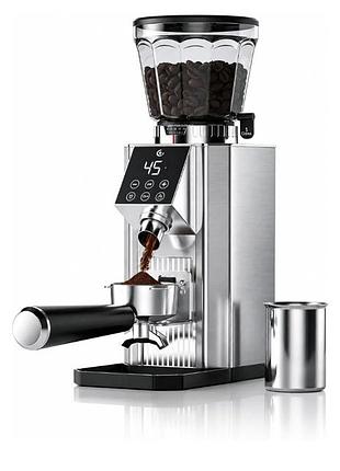 Жерновая кофемолка amzchef cg215b (45 степеней помола, дисплей)