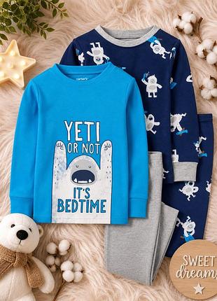 Піжама картерс 2-piece 100% snug fit cotton pjs на хлопчика 3т, 4т, 5т