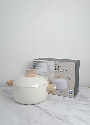 Pr-2303-20 кастрюля белая жемчужина 20х10,5см, 3л pepper