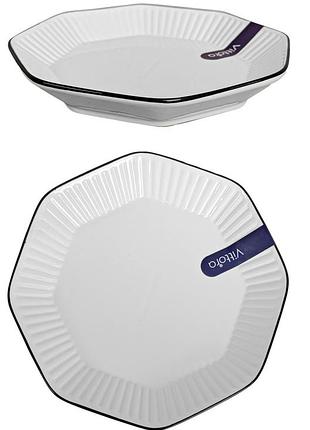 Vt-p-1210va тарілка восьмикутна вавилон vittora, 210мм