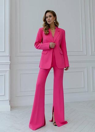 Костюм із класичним коміром арт.332 , малиновый