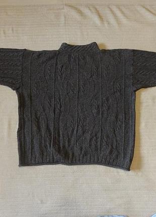 Мягчайший " уютный"  шерстяной свитер цвета маренго  magma wool l /xl