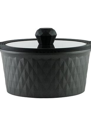 Pr-6003 кастрюля 'black ice' pepper (greblon c2) 4,4л. 24x12 см