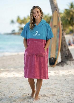 Пляжний пончо-рушник surflogic junior hooded towel surf poncho