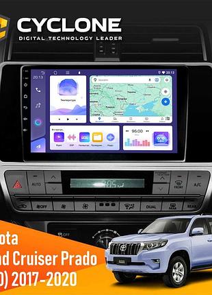 Штатна магнітола toyota land cruiser prado 150 2017-2020 cyclone c10-011 4x64, dsp