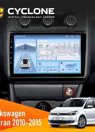 Штатна магнітола volkswagen touran 2010-2015 climate cyclone c10-012 4x64 dsp 4g