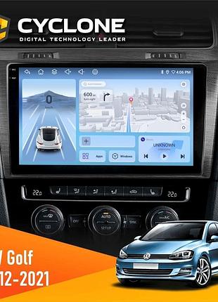 Штатна магнітола volkswagen golf 2012-2021 cyclone c10-012 4x64 dsp 4g