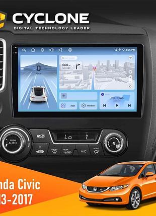 Штатна магнітола honda civic 2013-2017 cyclone c10-012 4x64 dsp 4g