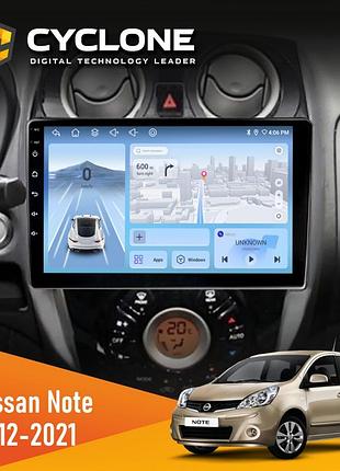 Штатна магнітола nissan note 2012-2021 cyclone c10-012 4x64 dsp 4g