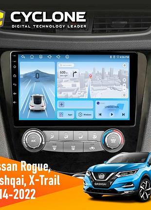 Штатна магнітола nissan qashqai, x-trail 2014 cyclone c10-012 4x64 dsp 4g