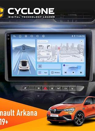Штатна магнітола renault arkana, duster 2019 cyclone c10-012 4x64 dsp 4g
