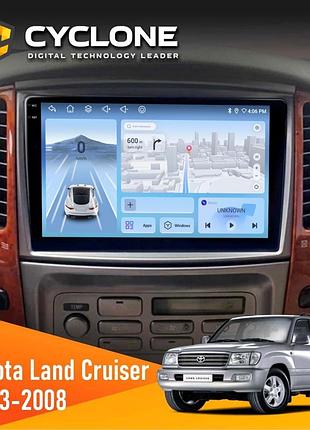 Штатна магнітола toyota land cruiser (100) 2003-2008 cyclone c10-012 4x64 dsp 4g