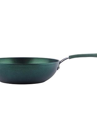 Pr-2108-28 сковорода 'emerald' wok 28x8,0 см titanium pro, pepper