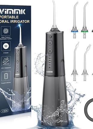 Портативный ирригатор для полости рта vimnk portable oral irrigator (модель: y208) с 5 режимами работы, водозащитой ipx7 и набором насадок
