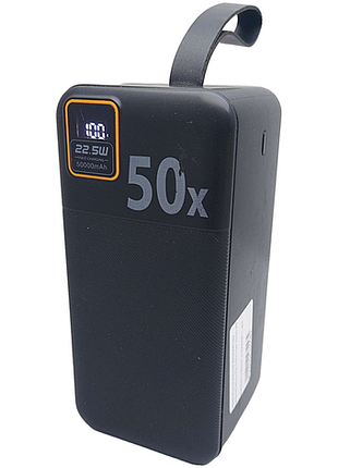 Універсальний зовнішній акумулятор повербанк б/у remzona extrinity 50x 50000 mah 22.5 w (pb50x225l-04bk)