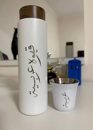 Piiicks англия термос бутылка для воды, чая кофе с чашей чашкой