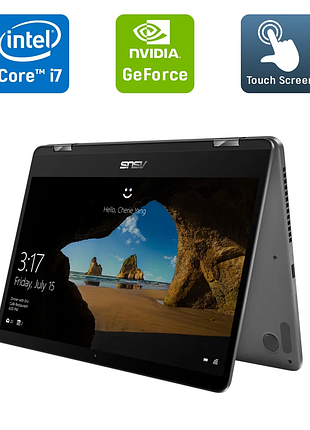 Ноутбук-трансформер asus zenbook ux461u / 14" (1920x1080) ips touch / intel core i7-8550u (4 (8) ядра по 1.8 - 4.0 ghz) / 16 gb