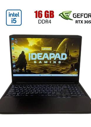 Игровой ноутбук lenovo ideapad gaming 3 15ihu6 / 15.6" (1920x1080) ips / intel core i5-11320h (4 (8) ядер по 2.5 - 4.5 ghz) / 16