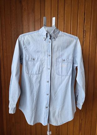 Женская джинсовая рубашка armani jeans, made in italy, размер 40