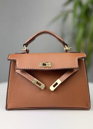 🤎 hermès kelly — коричнева сумочка  елегантна жіноча сумочка у стилі hermès kelly 🤎