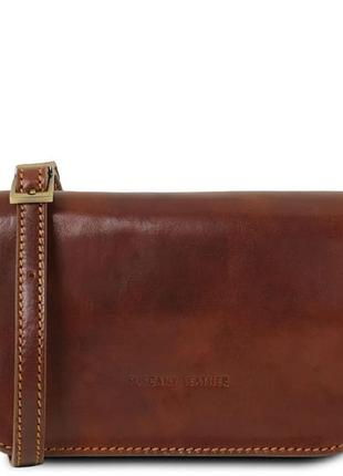 Женская кожаная сумка через плечо carmen tl141713 tuscany leather (коричневый)