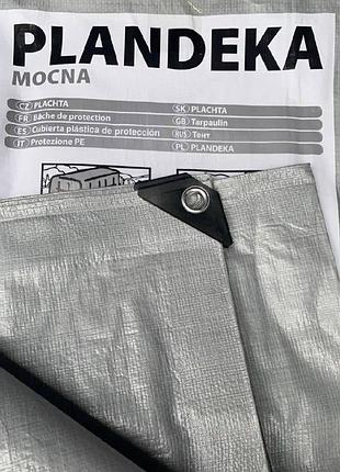 Тент plandeka mochnа 110 гр/м2 8х12 м серый плотный тент-брезент для накрытия крыши