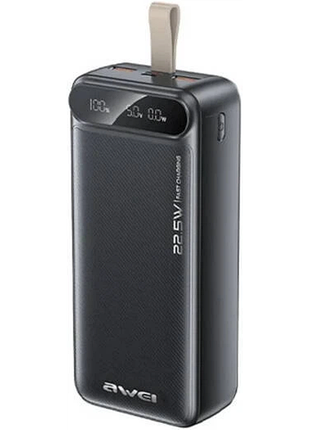 Внешний аккумулятор power bank awei pa12 30000mah pd22,5w быстрая зарядка