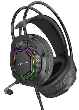 Накладные наушники borofone bo105 thunder 3.5mm+usb black