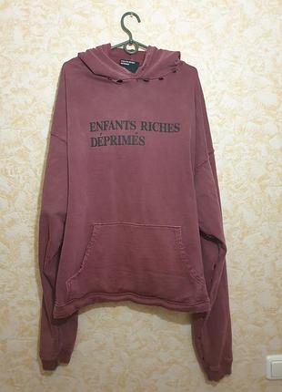Худи enfants#s deprimes logo wine red hoodie