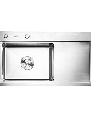Кухонная мойка нержавейка valeso cm 78*43 l handmade (3.0/1.0)