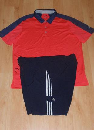 Спортивний костюм/комплект adidas climacool футболка поло polo t-shirt+ шорти cargo short original xl-xxl (2xl) nirt