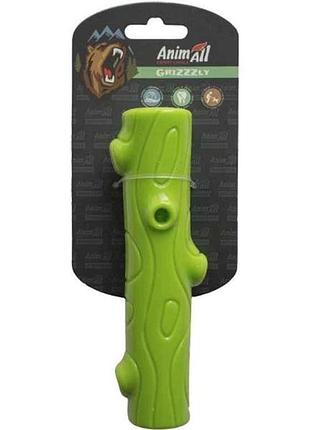Игрушка для собак хрустящая палочка (16х3,5х3,5см), green agrizzzly 9857 тм animall