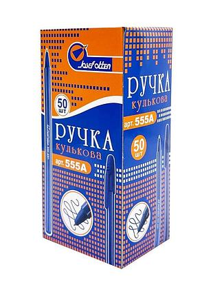 Набор шариковых ручек josef otten 555а синий, 50 штук в упаковке