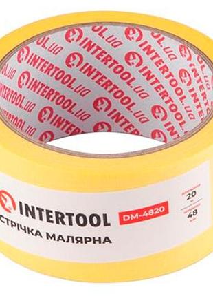 Лента малярная intertool 48 мм х 20 м желтая (dm-4820) (4 шт.)