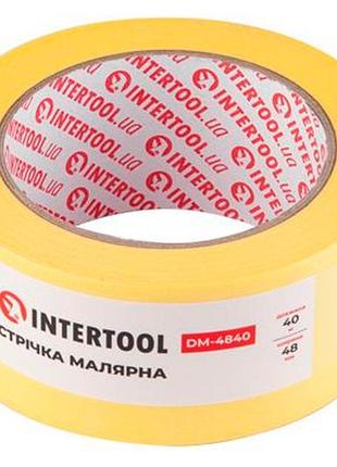 Лента малярная intertool 48 мм х 40 м желтая (dm-4840) (4 шт.)