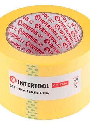 Лента малярная intertool 72 мм х 40 м желтая (dm-7240) (2 шт.)