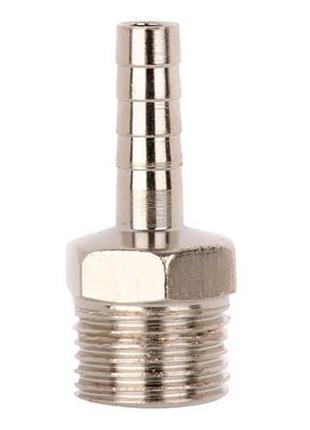 Штуцер intertool с наружной резьбой 1/4" на шланг 6 мм (pt-1843)