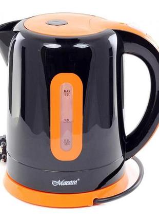 Електрочайник maestro mr-040black 1.7л пластиковий чорний (mr-040-black)