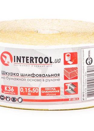 Шліфувальна шкурка intertool 115 мм x 50 м x p36 папір (bt-0813)