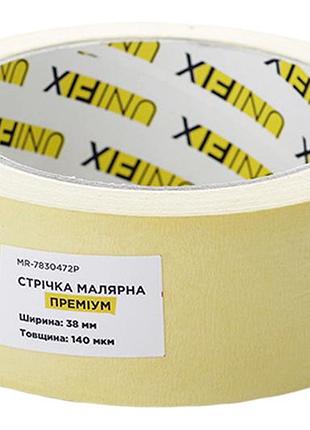 Стрічка малярська unifix 38 мм x 40 м преміум (mr-7830472p)