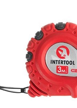 Рулетка intertool 3 м х 16 мм супер-магнит (mt-0303)