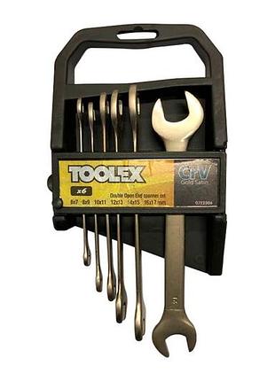 Набор ключей рожковых toolex 6шт (6-17мм) (0712006)