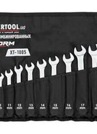 Набір рожково-накидних ключів intertool 15 шт. (6-22 мм) storm xt-1005 (xt-1005)