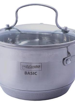 Кастрюля нержавеющая maestro 160 мм x 2.1 л mr-3512-16 (mr-3512-16)