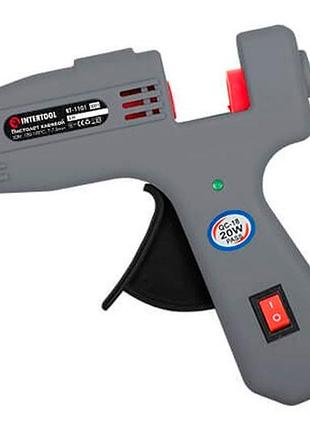 Пистолет клеевой intertool 7.2 мм x 20 вт (rt-1101)