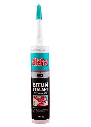 Герметик битумный (кровельный) akfix 310 мл черный (602) (ab003)