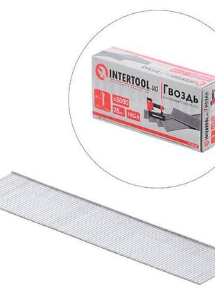 Цвях пневматичний intertool 28 мм (5000 шт.) (pt-8628)