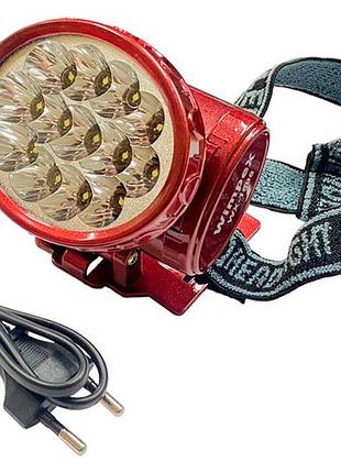 Ліхтар налобний wimpex 13led x li-ion (152-wx1898)