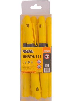 Викрутка mastertool 4-в-1 ручка (40-0160) 3